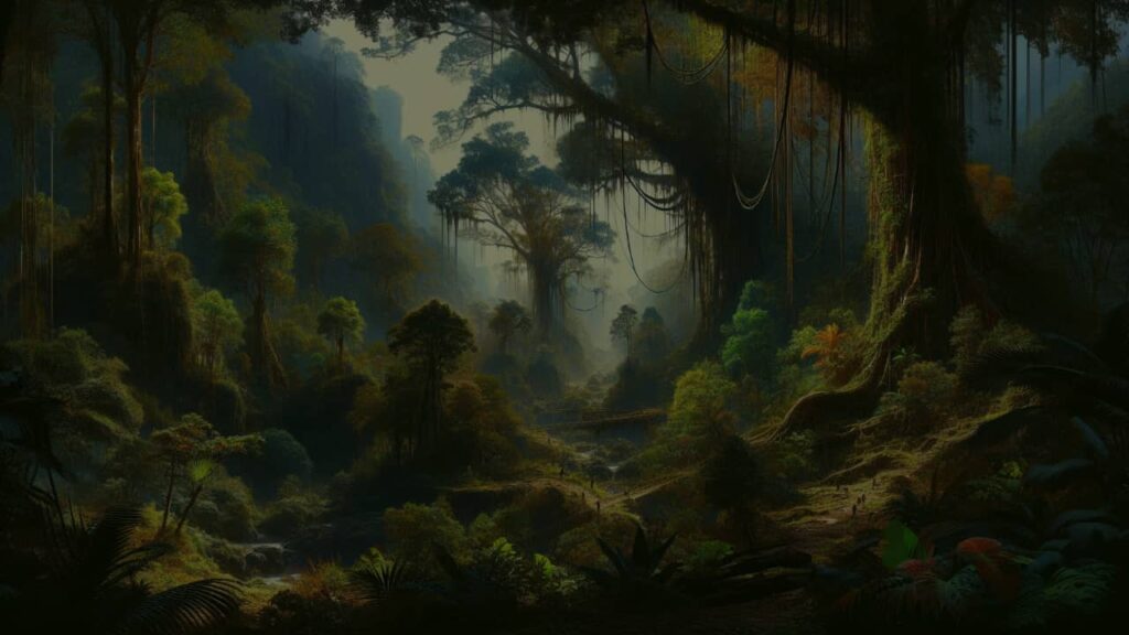 image of Vietnamese jungle made from AI